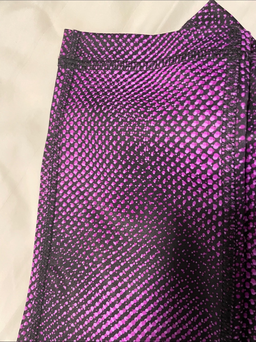 Xersion Purple Patterned Women’s Leggings with Drawstring - Picture 4 of 4